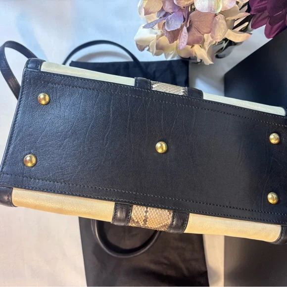 YSL Cabas Cream Exotic 2 Way Tote - Picture 6 of 16